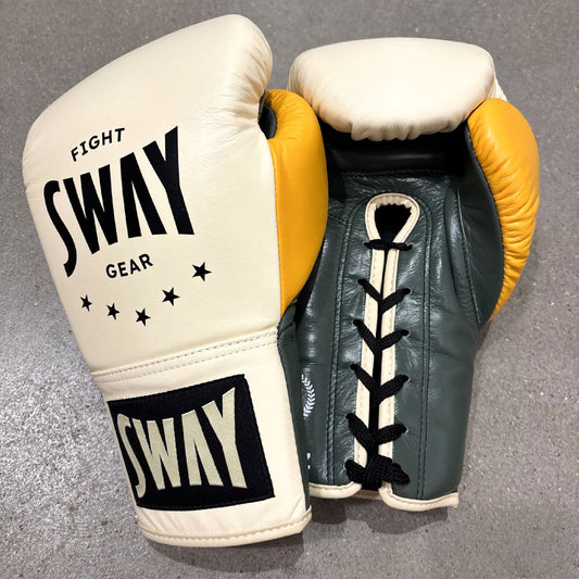 SWAY Tricolor Genuine Leather Lace-up Gloves